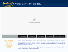 Tablet Screenshot of primusgloves.com